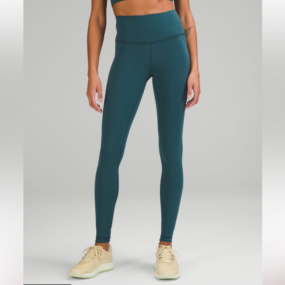 Green Jasper Wunder Train High Rise HR Tight 28” lululemon leggings size 6